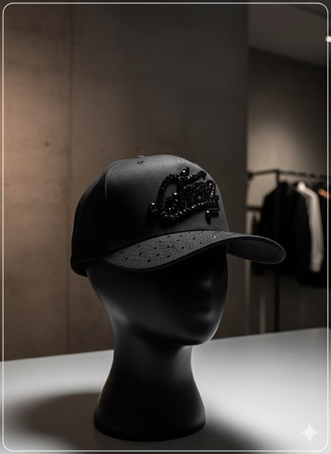 Embroidered Baseball Cap with Crystal Rhinestone