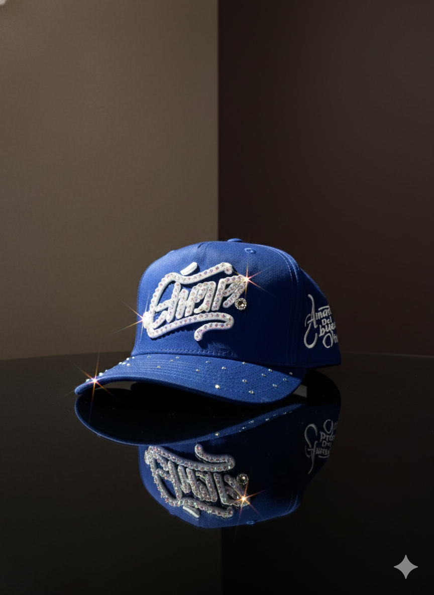 Embroidered Baseball Cap with Crystal Rhinestone