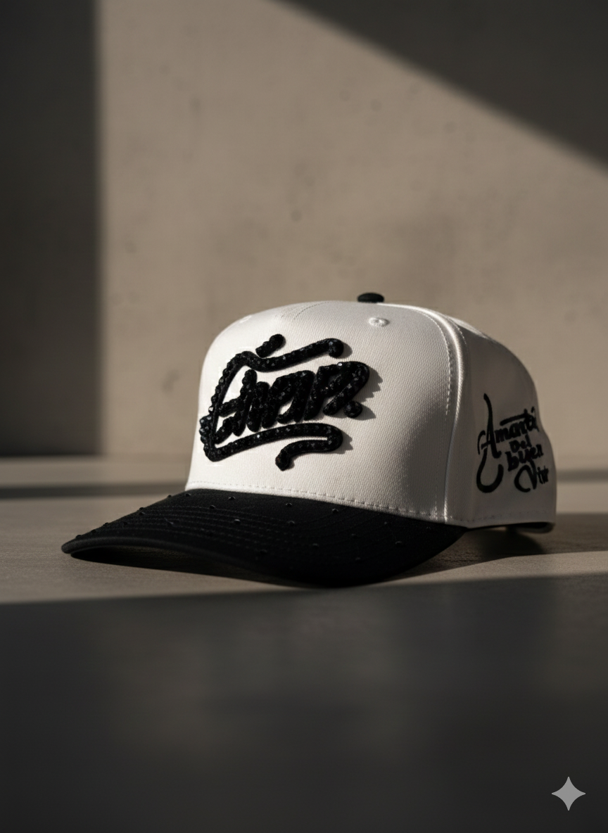 Embroidered Baseball Cap with Crystal Rhinestone