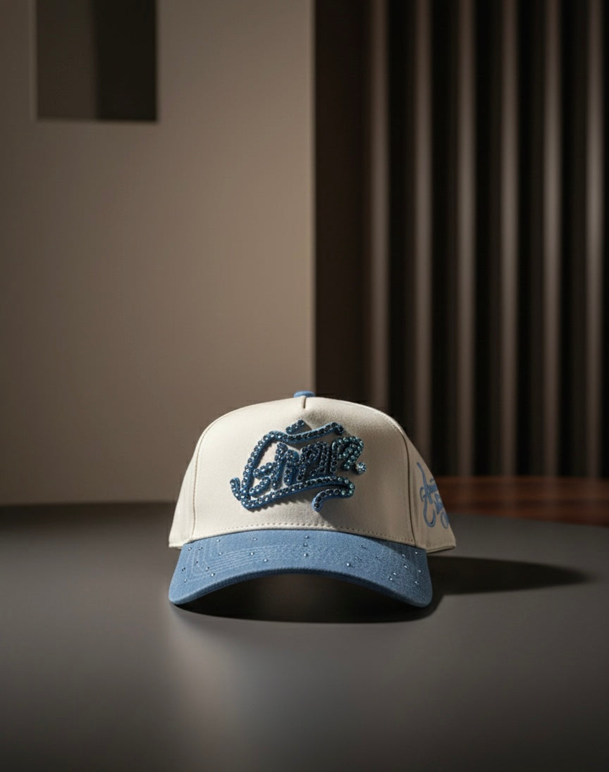 Embroidered Baseball Cap with Crystal Rhinestone